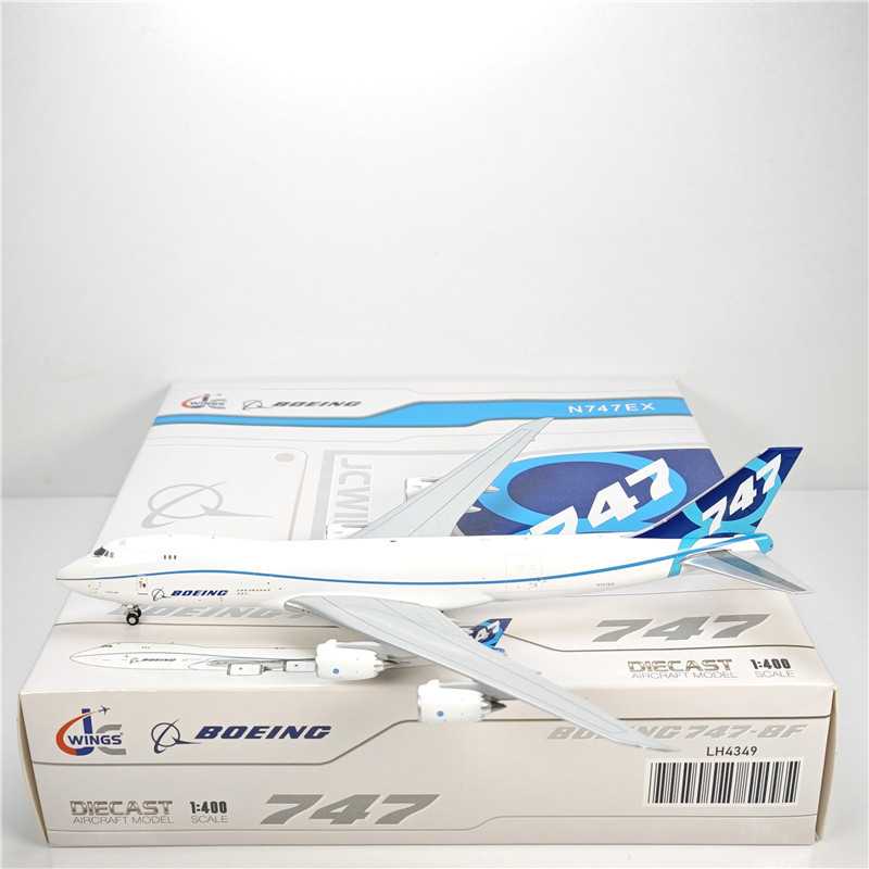 JC Wings LH4349 1: 400 โบอิ้งโรงงานเดิม B747-8F N747EX โมเดลเครื่องบินโลหะผสม