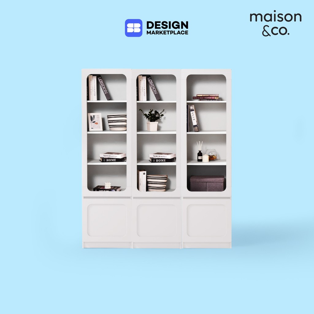 SB Design Square Solla Showcase Set 150 cm White  แบรนด์ MAISON&CO.