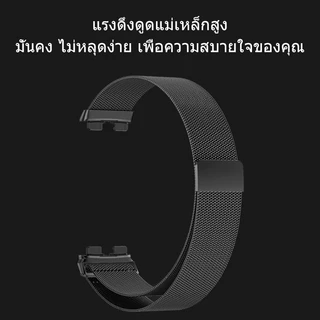 สายนาฬิกาทำจากสแตนเลสสตีล พร้อมตัวล็อกแม่เหล็ก ใช้ได้กับ Huawei Band 11/11 Pro