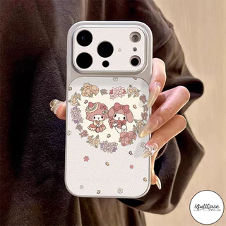 เคสเปลี่ยนสีหนัง ลายเมโลดี้และแกะ น่ารัก สไตล์ฮิต เข้ากันได้กับIPhone 13 17 air 14 11 16 12 15 Pro Max 14 16 15 Plus