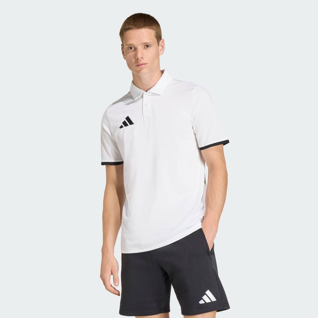 adidas ฟุตบอล เสื้อโปโล Entrada26 ผู้ชาย สีขาว JZ6661