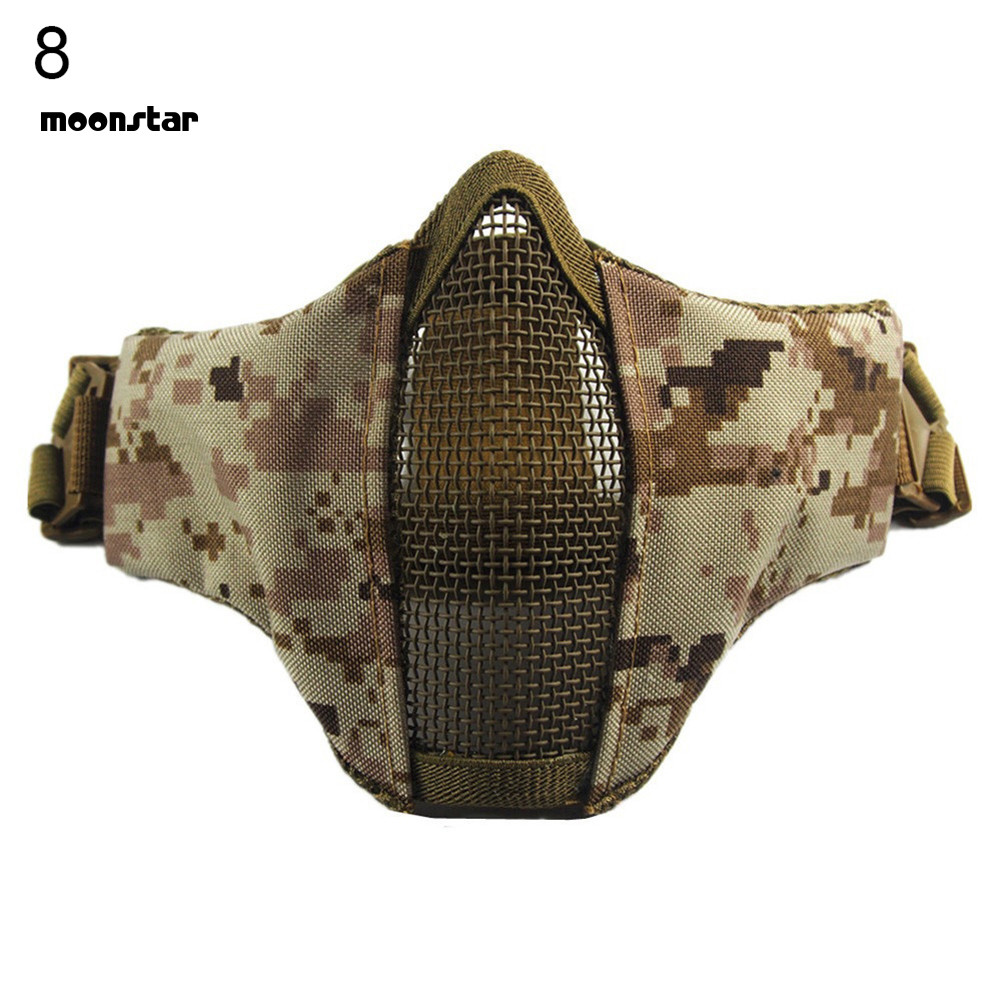 MOO Outdoor Protective Strike Metal Mesh Metal Half Face Tactical Military Mask