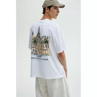H&M(เอชแอนด์เอ็ม) เสื้อยืดพิมพ์ลายแบบหลวม Men Loose Fit Printed T-shirt 1034065_17