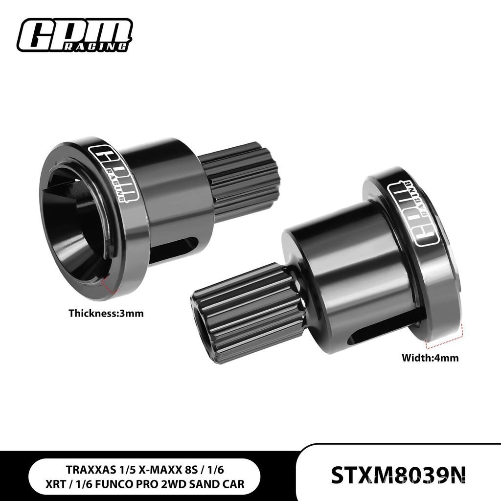 TRAXXAS-1/5 X-MAXX 8S และ XRT-78086-4 Universal เหล็กคาร์บอนขนาดกลางด้านหน้าด้านหลังถ้วยสากล