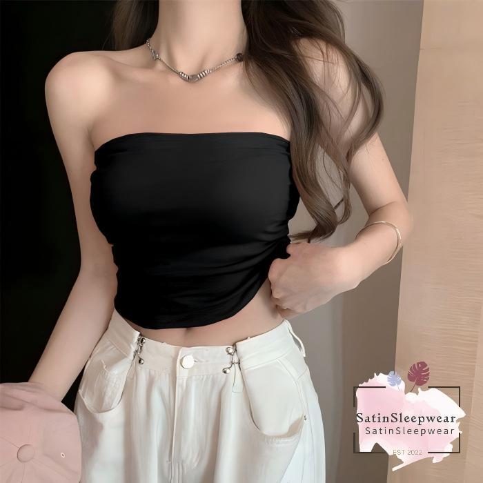 SatinSleepwear💫💫เสื้อกั๊กแฟชั่นผู้หญิง เสื้อครอปสั้นลำลอง มีหลายสีให้เลือก ราคาไม่แพง สวมใส่สบาย.