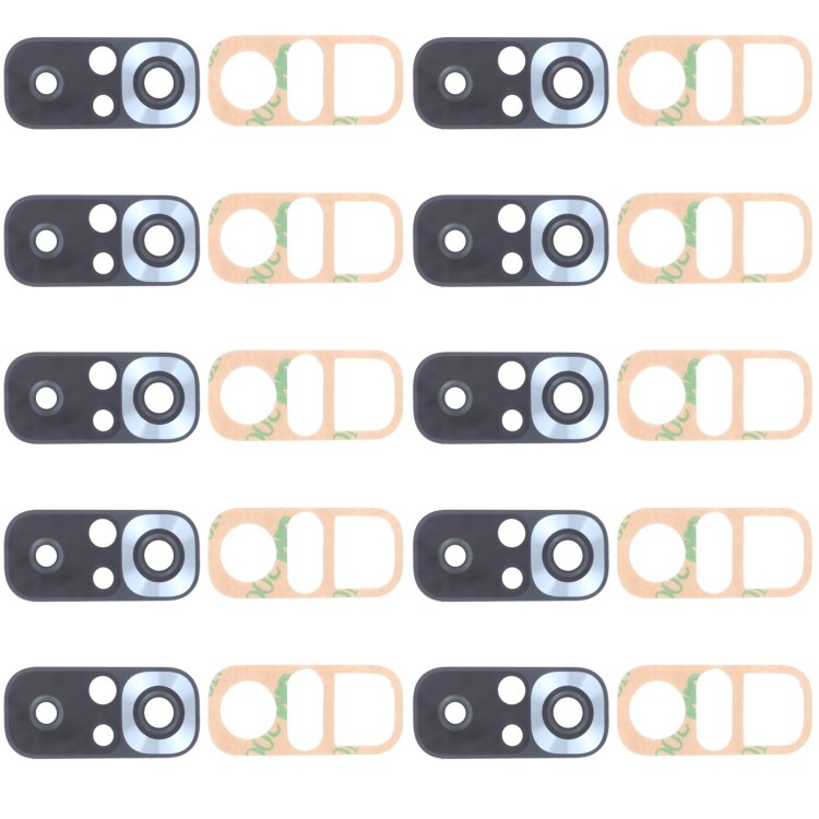 ใหม่ 10 ชิ้นเลนส์กล้องด้านหลังสําหรับ Xiaomi Redmi หมายเหตุ 10S M2101K7BG M2101K7BI M2101K7BNY