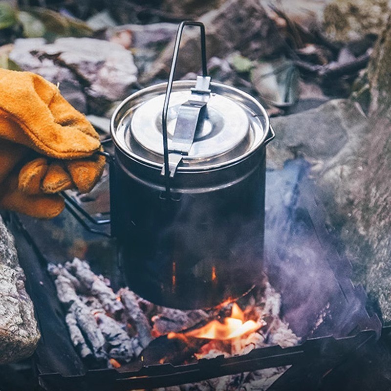 F Fire Maple Wild Multi-Function แขวน Steamer 1.2L กลางแจ้ง BC Camping หม้อนึ่งสตูว์ Campfire Self-D
