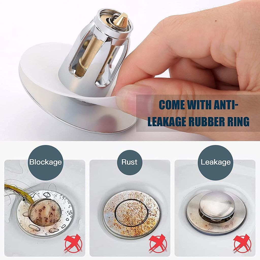 American Standard Bounce Core Bounce Drainer Pop up Filter ทองเหลือง Anti-Blocking Filter Drainer 04