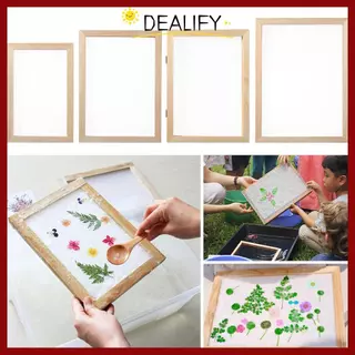 【พร้อมส่งไทย】DEALIFY การทํากระดาษ Mould Frame Multi-size Learning Craft Tool แม่พิมพ์ตาข่ายไม้