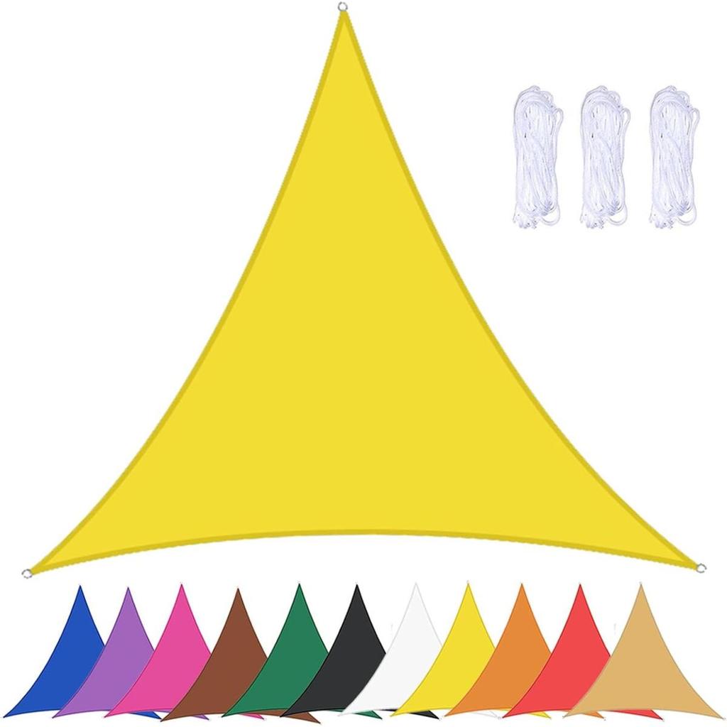 Sun Sail Sun Shade Sail สามเหลี่ยมกันสาดสําหรับ Patio Garden Canopy กันน้ํากลางแจ้ง Shade Sails กับ 