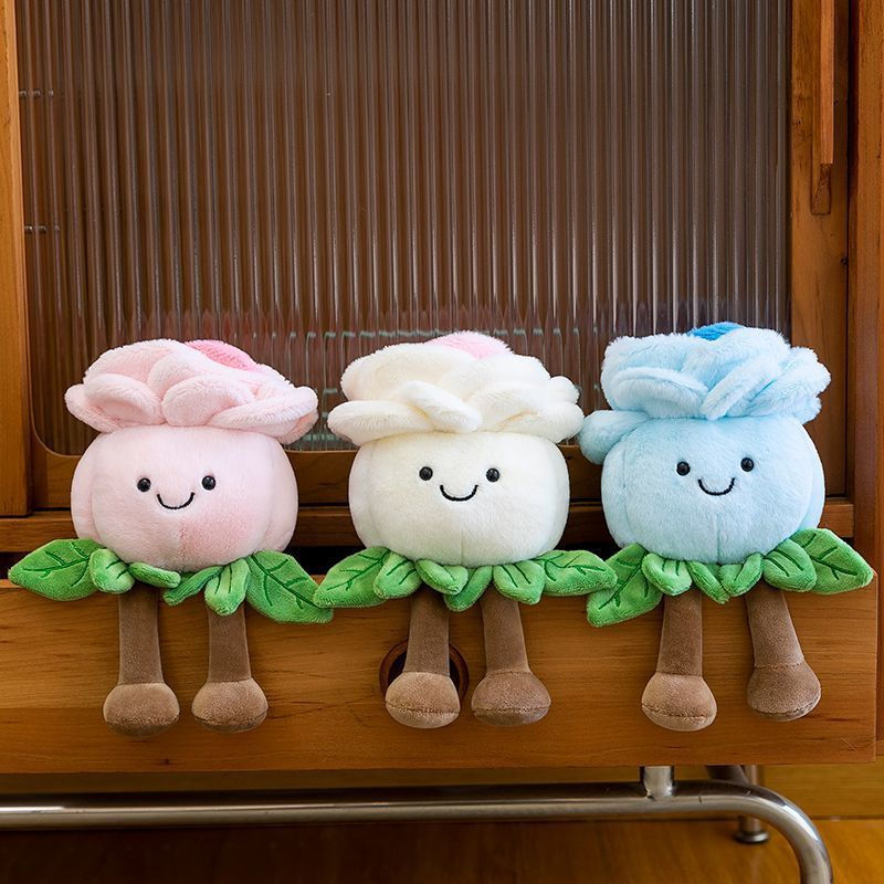 JUA Scented cartoon rose plush ornament, office furniture, bedroom cozy decoration, healing gift12U