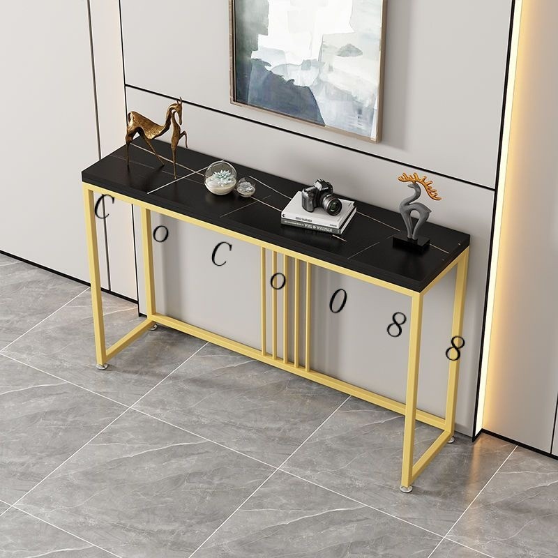 Gold Legs Foyer Storage Rack Light Luxury Slim Narrow Long Bar Table Simple Table Foyer Cabinet Tabl