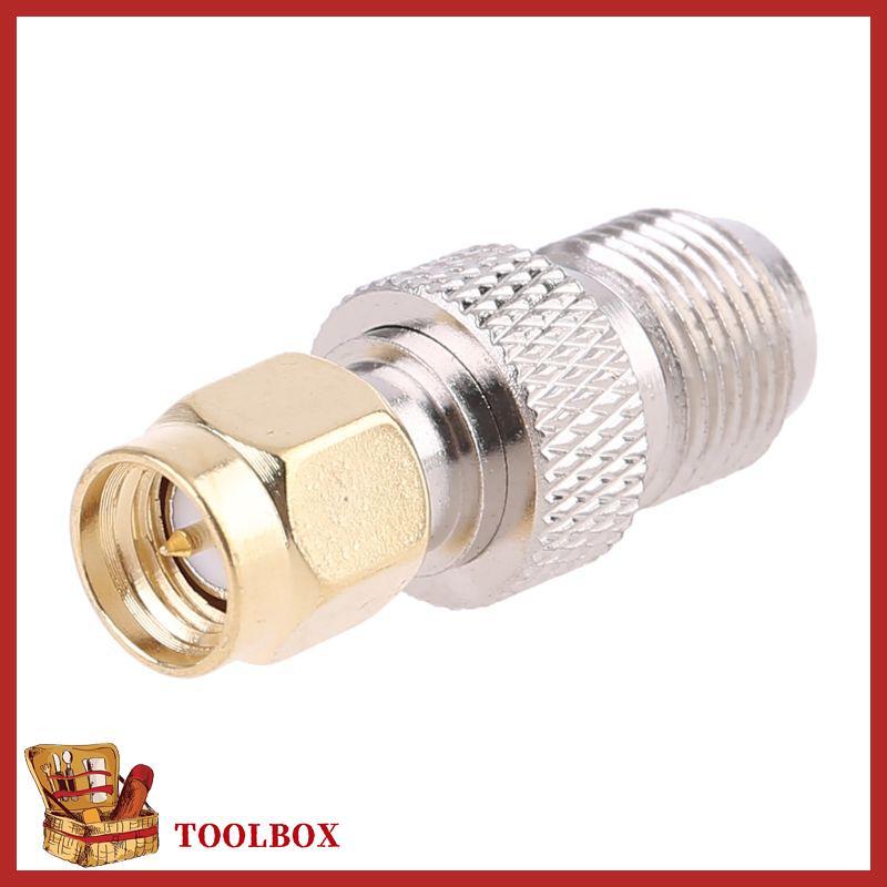 TOOLBOX SMA Female To Type F Female Plug Straight RF Coaxial Adapter Connector Converter