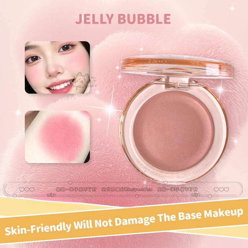 JELLY BUBBLE บลัชออน ครีม ธรรมชาติ กระจ่างใส ผิว ติดทนนาน ทุกวัน ละเอียดอ่อน บลัชออน สำหรับ แต่งหน้า