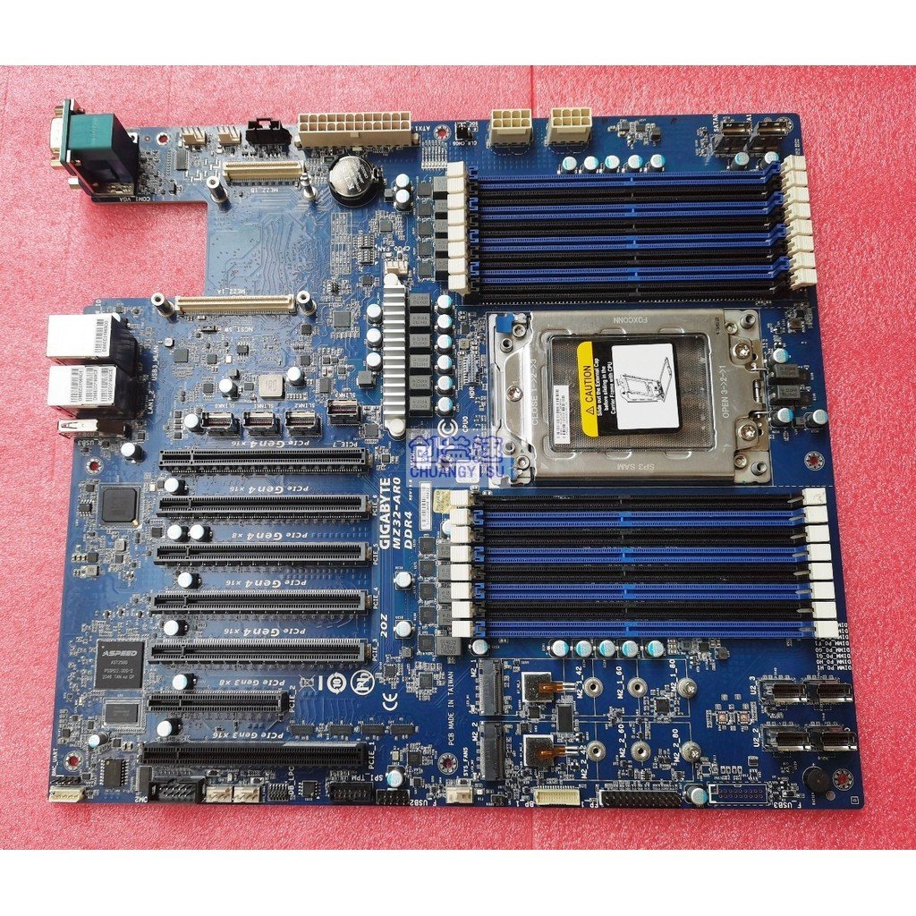 เมนบอร์ด Gigabyte MZ32-AR0 Xiaolong, รองรับ EPYC 7K62 7B12 7413 7282 PCle 4.0