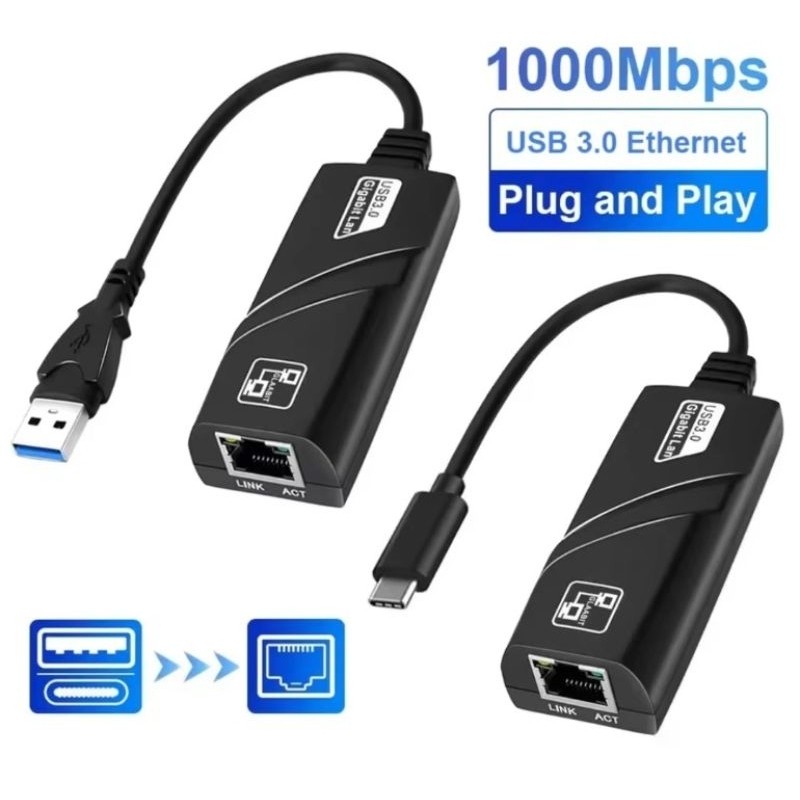 USB 3.0 ถึง GIGABIT LAN ETHERNET ADAPTER 10/100/1000Mbps - USB TO LAN