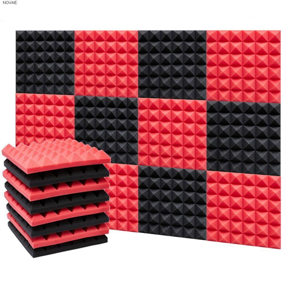 NOVAE โฟมดูดซับเสียง High-density Treatment Soundproof Wall แผง 1PC ฟองน้ําเก็บเสียงเสียง Padding เส