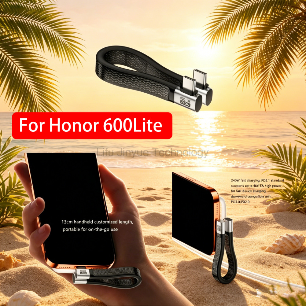 LIKAIYUE PD 240W 8K 60HZ 80Gbps USB-C Data Cord สั้น Thunder-bolt 4 สายชาร์จสําหรับ Honor 600Lite โท