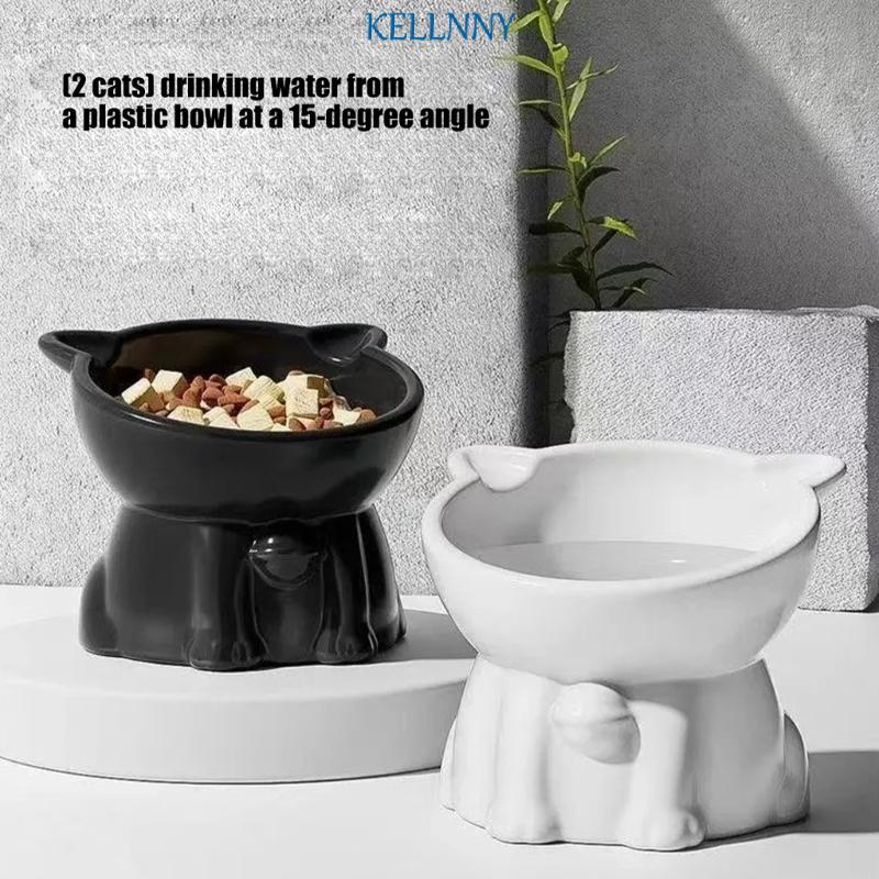 Kellnny Elevated Pet Feeding Station สําหรับสุนัขขนาดเล็กขนาดใหญ่ Feeders ชามจาน