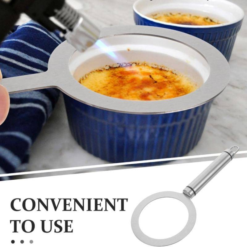 Mud สแตนเลสสตีล Brulee แหวน 6 ซม.สําหรับนมชาขนมหวานทนความร้อนเบเกอรี่เครื่องมือ Professional Kitchen