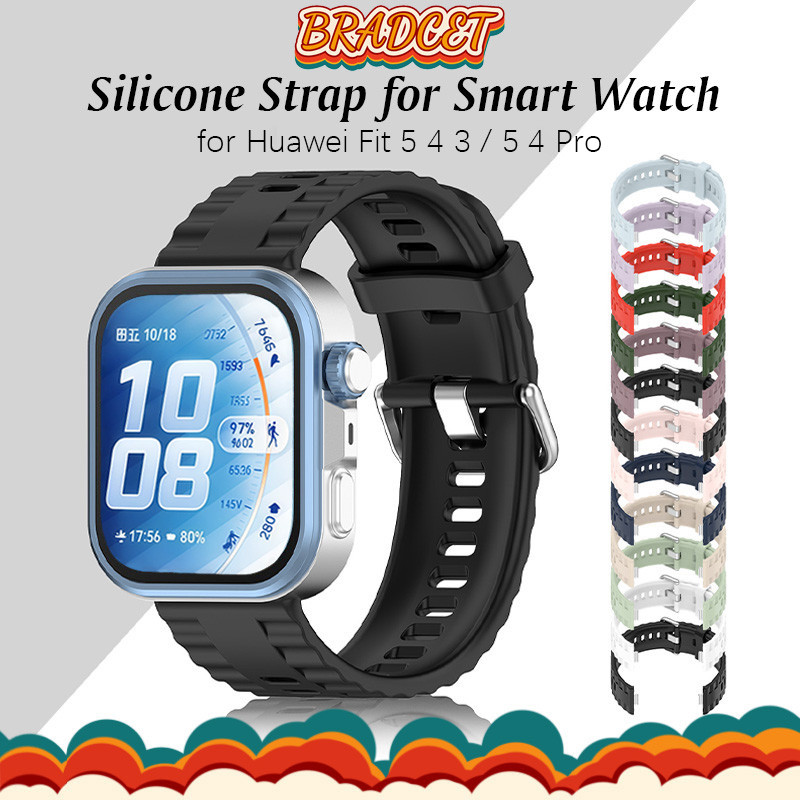 สายยาง for Huawei Watch Fit 5 4 3 / 5 Pro / 4 Pro อุปกรณ์เสริมวงซิลิโคนกีฬา for Huawei Fit 4/3/4 Pro Wristband