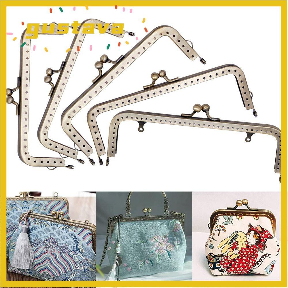 GUSTAVA Purse Clasp Frame Bag Claspsps Vintage Pattern Bag Frame Buckle Handle Bag Accessories Bag M