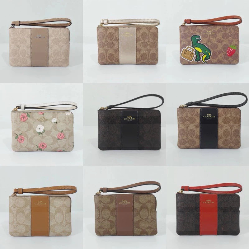 CW856 CW854 CR973 Wristlet กระเป๋าใส่เหรียญ กระเป๋าสตางค์ กระเป๋าคลัช 6D8B5FGK