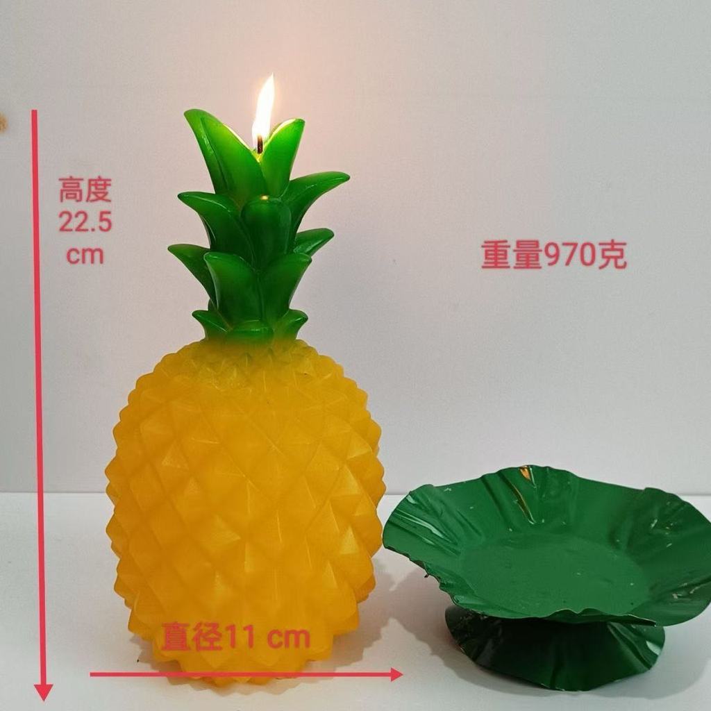 Creative fruit-shaped scented candles, large pineapple candles, scented candles, home decor candles 