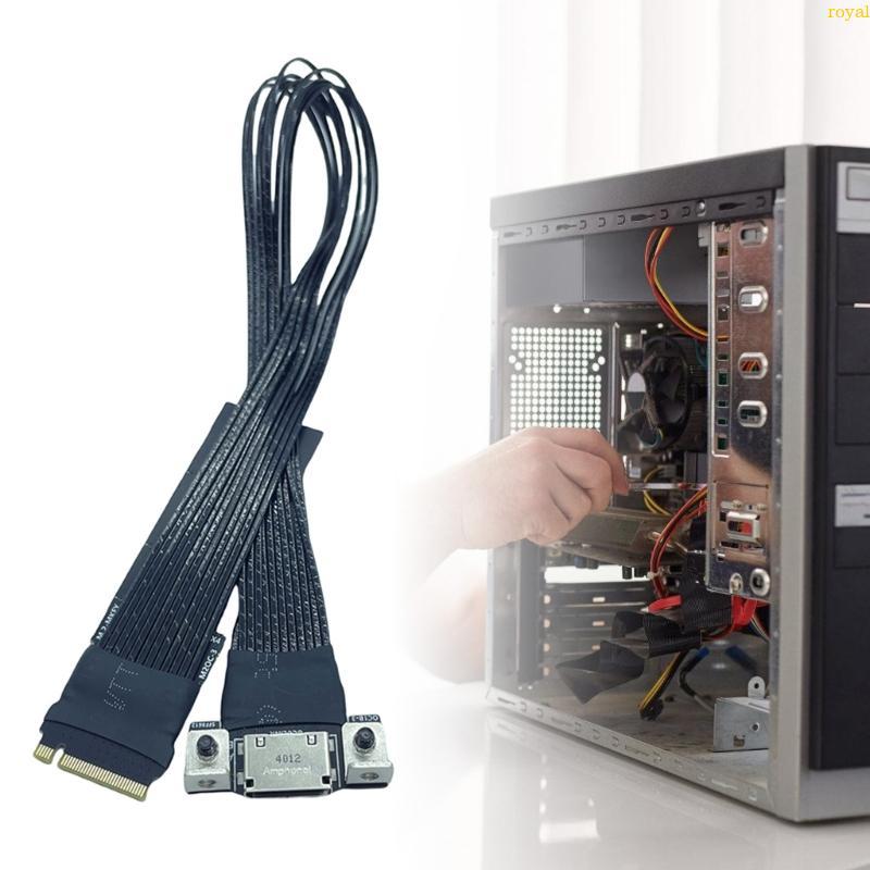 (ส่วนลดสูง)oyalking.th PCIe4 0 Oculink SFF 8611 M 2 ถึง Oculink 4i Servers Super Speed Cable Data Ex