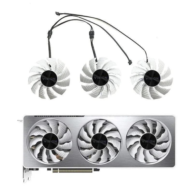 82MM 4PIN PLA09215S12H สําหรับ Gigabyte GeForce RTX 3070 VISION OC 8G Gigabyte GeForce RTX 3060 Ti V
