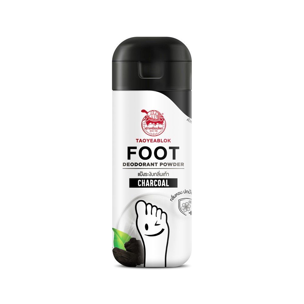 [สินค้าส่งด่วน] เต่าเหยียบโลก แป้งทาเท้า ชาร์โคล 30 ก. TAOYEABLOK FOOT DEO CHARCOAL 30 G.