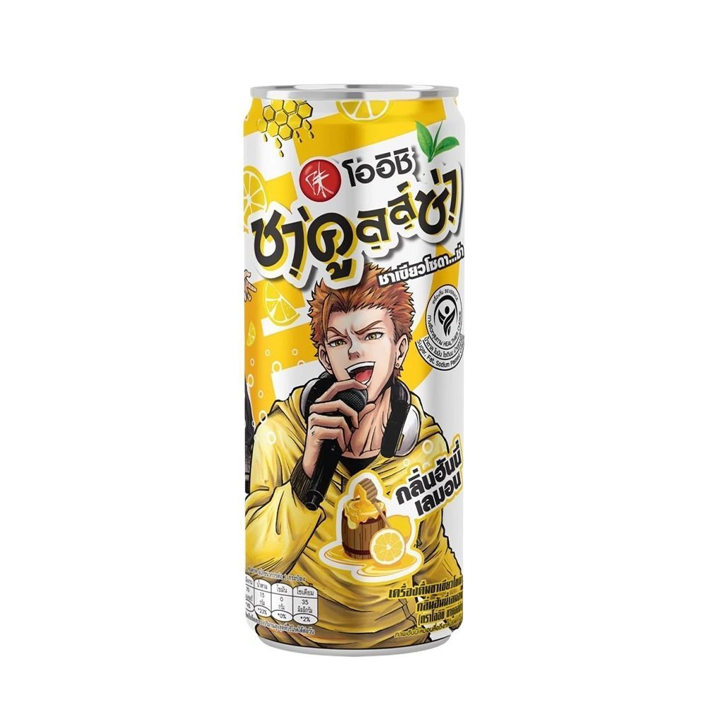 โออิชิชาคูลล์ซ่าชาเขียวโซดาฮันนีเลมอน320 OISHI CHAKULZA HONEY LEMON 320ML.