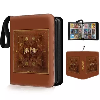 คอลเลกชันแฮร์รี่พอตเตอร์การ์ดการ์ดหนังสือคอลเลกชันหนังสือเก็บอัลบั้มอุปกรณ์ต่อพ่วง Jiugongge หนังซิปขนาดใหญ่ความจุหลวม