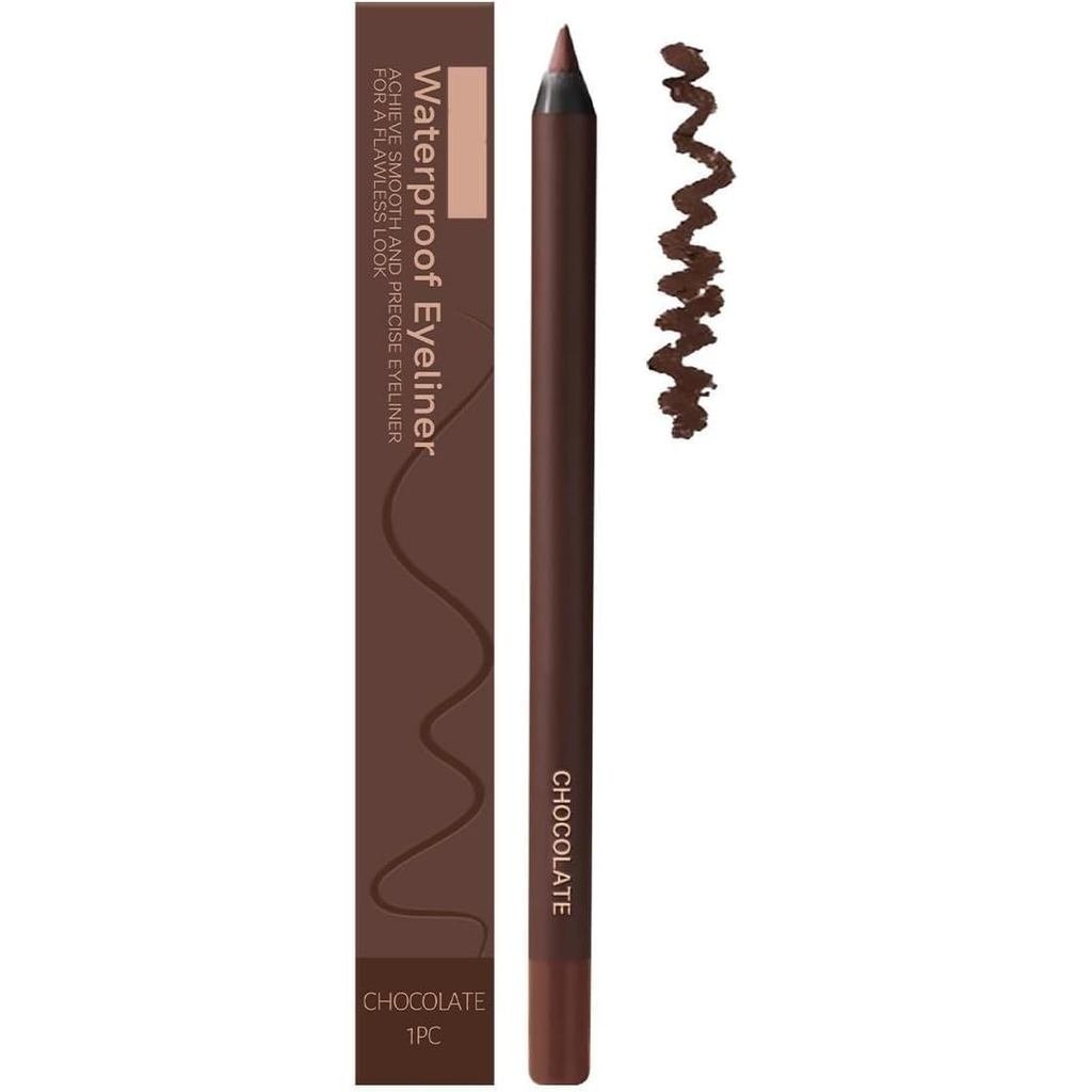 Plum Eyeliner Pencil Waterproof, 24 Hr Waterproof Eyeliner Duo Sharpenable Eye Pencil, Smudge-Proof 