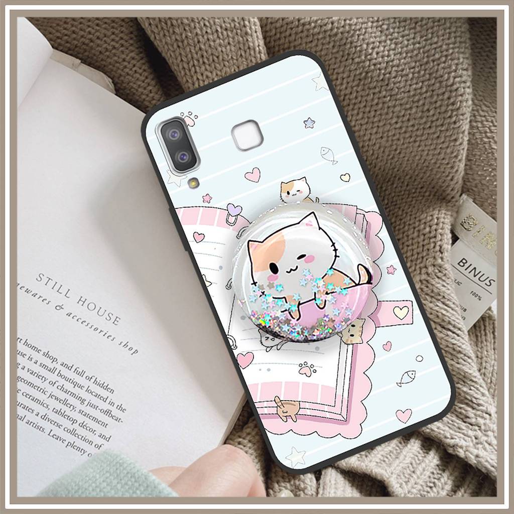 หมุนอินเทรนด์ Samsung Galaxy A9 Star/A8 Star/SM-G8850 เคสโทรศัพท์เยาวชนการ์ตูนหรูหรา Bracket Cooling