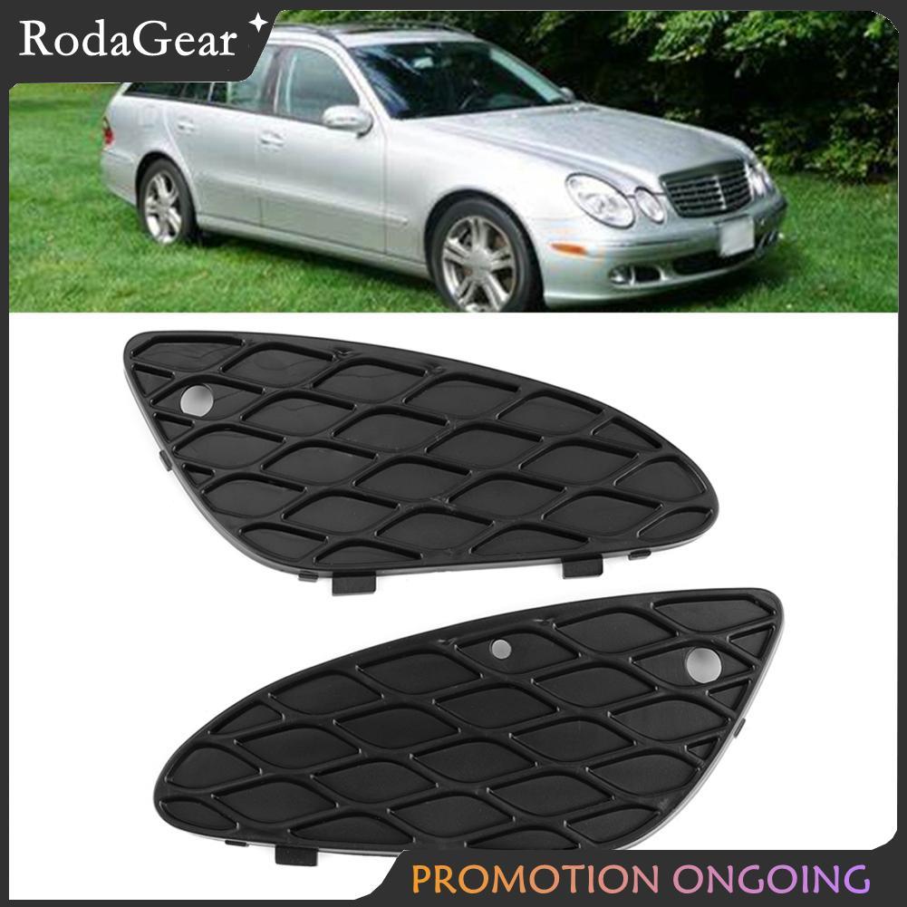 RodaGear ฝาครอบกันชนด้านหน้าคู่ย่างตาข่าย Grille Fit สำหรับ-Benz E-Class W211 E320 2118850353