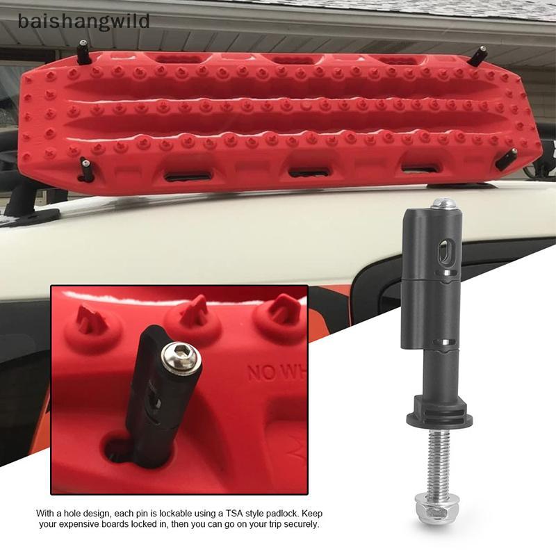 Bwth 4 ชิ้น Traction Boards ติดตั้ง Pins ชุด Theft-proof Recovery Tras Braet ชุดสําหรับ MaxTrax MKII