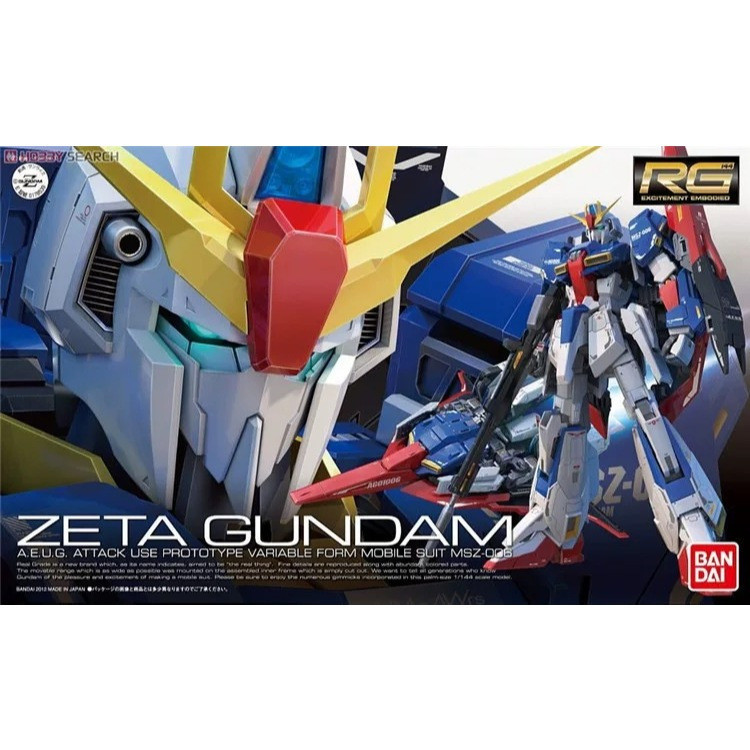 BANDAI 1/144 RG 10 Mobile Suit Zeta Gundam MSZ-006 Zeta GUNDAM Z Plastic Model