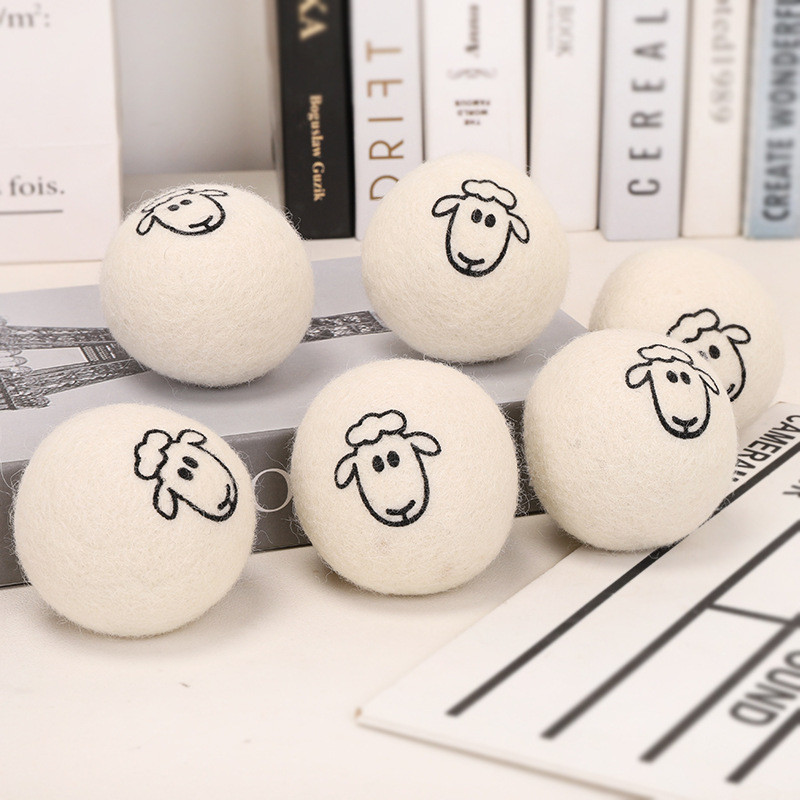 จัดหาลูกบอลอบแห้งในครัวเรือน Anti-Static Dryer Ball Anti-Tangling Felt Ball ลูกบอลซักผ้าขนสัตว์นิวซี