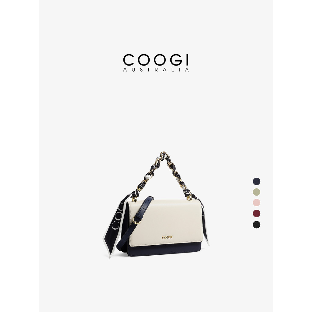 COOGI กระเป๋าสไตล์ใหม่หนังแท้หรูหรา All-Match Messenger กระเป๋า Commuter กระเป๋าถือกระเป๋าสะพายยี่ห้