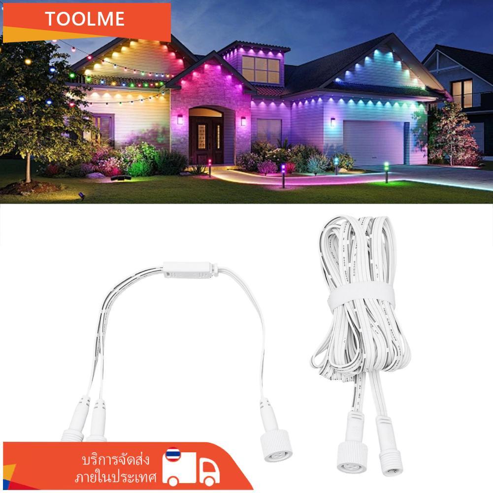 สายต่อสำหรับ Gove Pro H705C H706A H706C กลางแจ้ง IP68 กันน้ำ 16ft สายไฟ 1ft Y Splitter