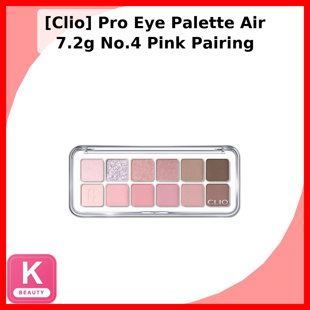 [Clio] Pro Eye Palette Air 7.2g No.4 Pink Pairing / Korean Eye Palette / Pink Shades / ของแท้ 100% โ