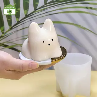 [Gong] พุดดิ้งแมวเทียนแม่พิมพ์ซิลิโคน DIY บทคัดย่อสําหรับทํา Aroma Soy Wax Handmade สบู่ Clay Plaster อีพ็อกซี่เรซิ่นเทศกาลของขวัญ th