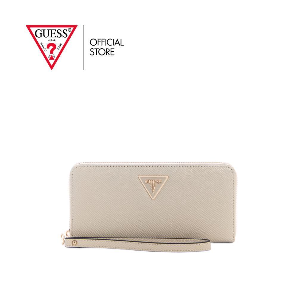 กระเป๋า Guess รุ่น ZG7459146 LAUREL II SLG LARGE ZIP AROUND สีน้ำตาลอมเทา