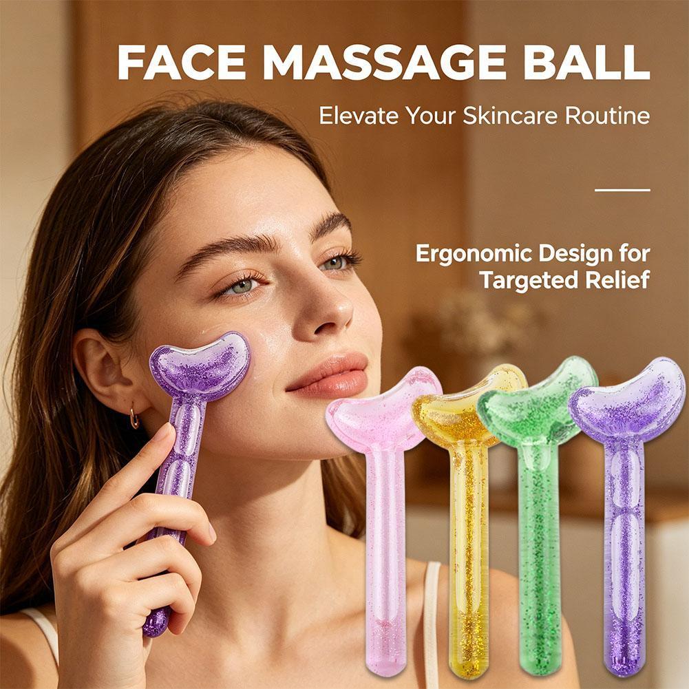 แก้วทําความเย็นไม้กายสิทธิ์นวดตาสําหรับทุกวัน Crescent Beauty Ball Routines, Face Roller กระชับ D7h6
