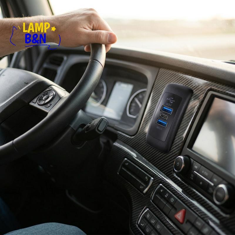 [B&N] 12V Car Charger Multi Soet พร้อม Dual USB PD QC30 3 พอร์ต Fast Charging Adapter สําหรับรถยนต์ค