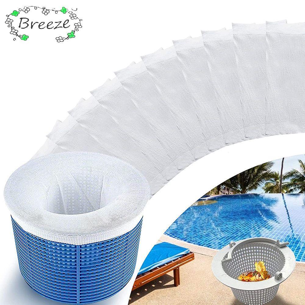 BREEZE ทําความสะอาดเศษใบไม้สระว่ายน้ําอุปกรณ์เสริมตัวกรองตะกร้ากรองนํากลับมาใช้ใหม่ได้