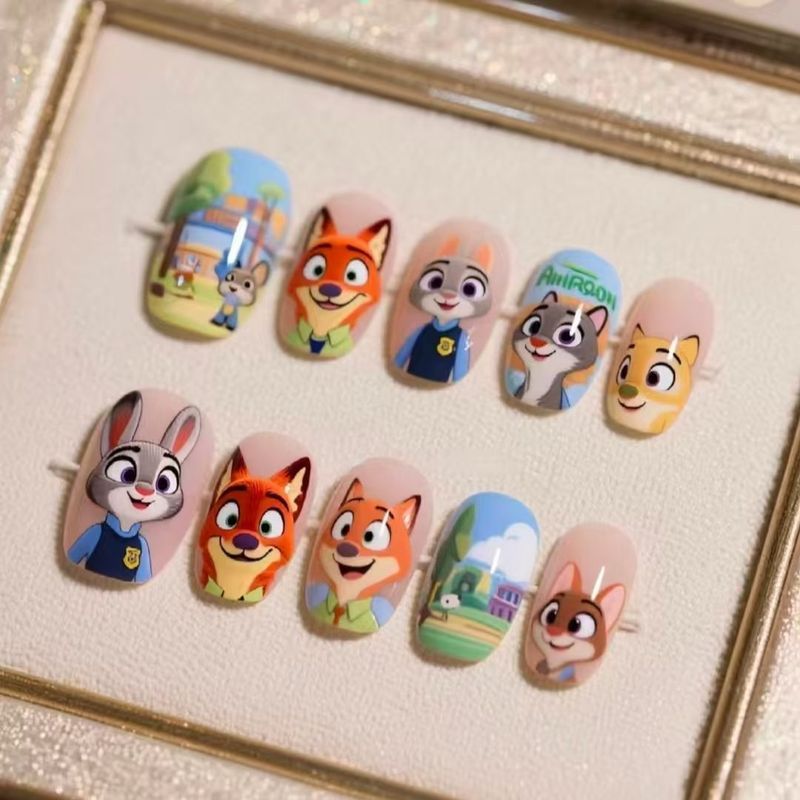 【Zootopia】เล็บปลอมแบบถอดได้ลายการ์ตูนน่ารักสำหรับนักเรียน ใช้งานได้หลากหลาย