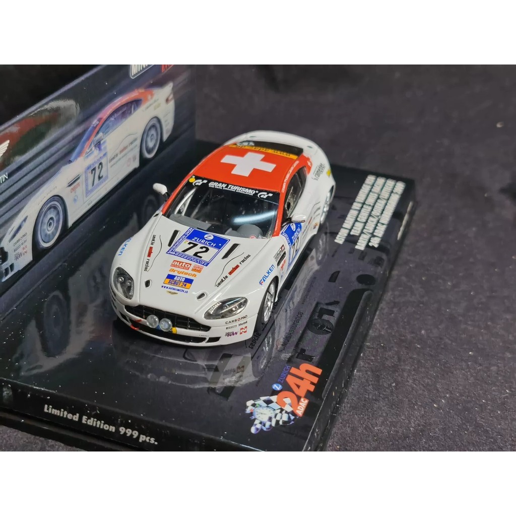 [Orphan] minichamps Mini Cut 1/43 aston Martin V8 vantage N24 2009, Limited to 999 กล่อง, Old Goods 