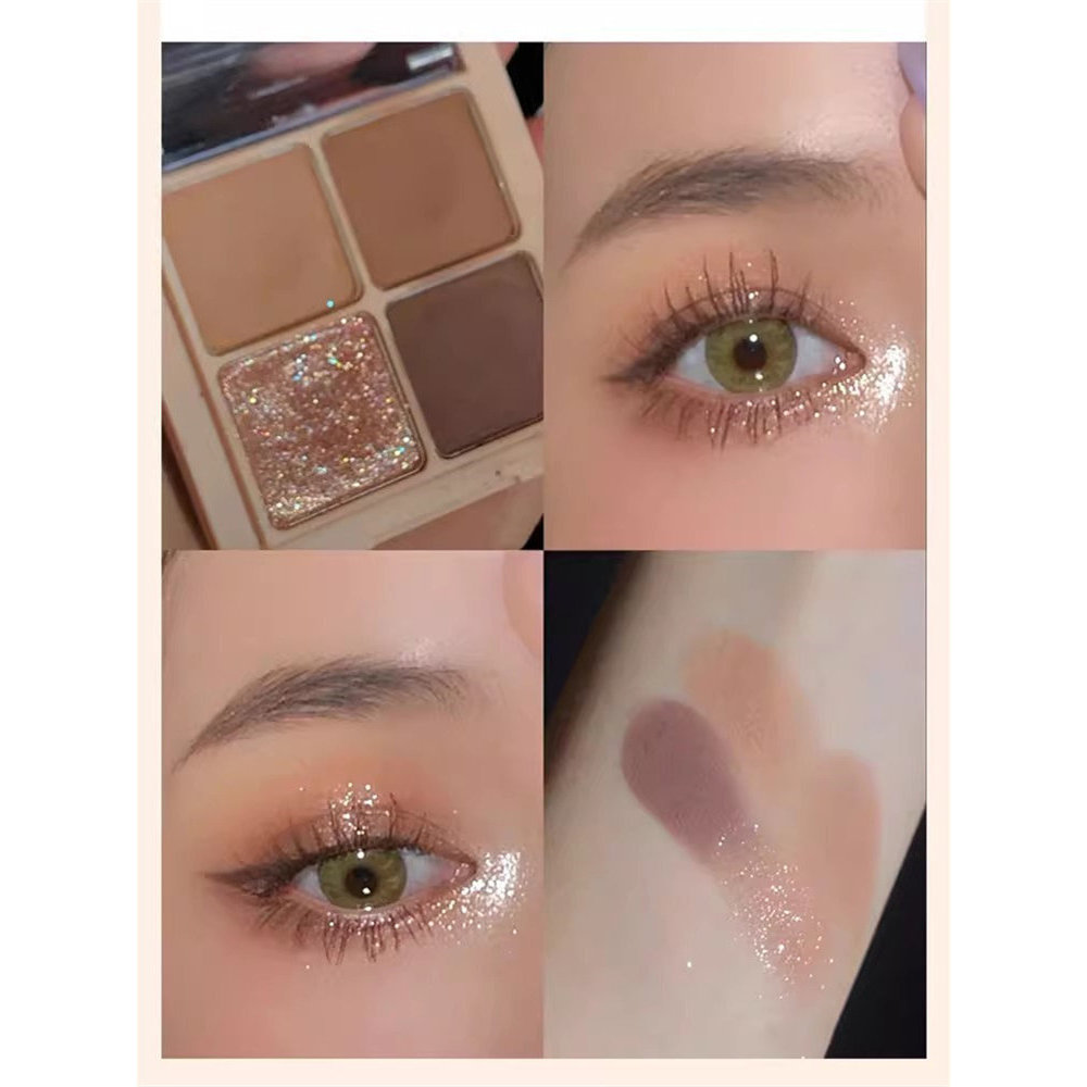 พาเลทตา อายแชโดว์ 3CE Ping Alternative Four-Color Eyeshadow Palette 2024 สไตล์ใหม่ Matte Earth Color